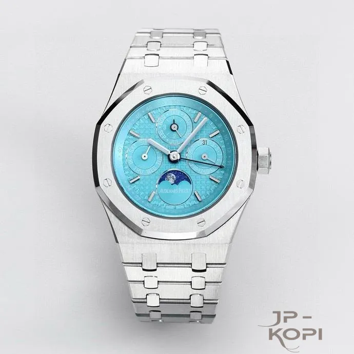 オーデマ・ピゲ ロイヤルオーク 永久カレンダー 41mm 26613ST|ターコイズ文字盤 × ステンレスブレスレット【BBS工場製】 - 画像 (2)