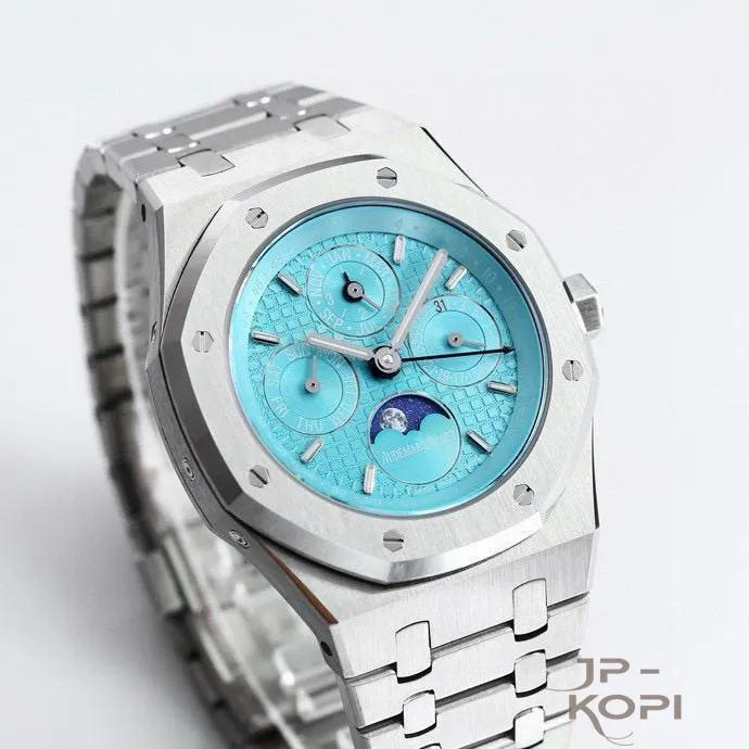オーデマ・ピゲ ロイヤルオーク 永久カレンダー 41mm 26613ST|ターコイズ文字盤 × ステンレスブレスレット【BBS工場製】 - 画像 (4)