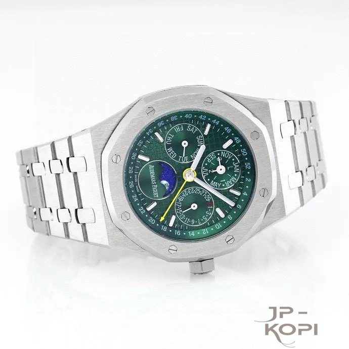 オーデマ・ピゲ ロイヤルオーク 永久カレンダー 41mm 26606ST|グリーン文字盤 × ステンレスブレスレット【BBS工場製】 - 画像 (5)