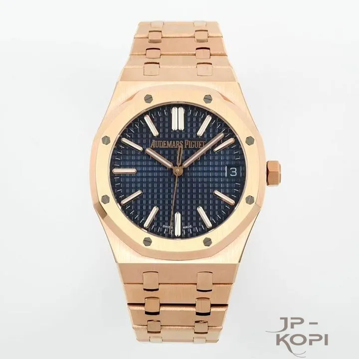 オーデマ・ピゲ ロイヤルオーク 50周年 41mm 15510OR|ナイトブルー文字盤 × ローズゴールドブレスレット【IP工場製】 - 画像 (2)