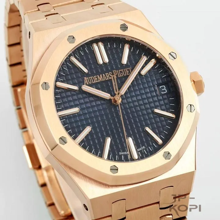オーデマ・ピゲ ロイヤルオーク 50周年 41mm 15510OR|ナイトブルー文字盤 × ローズゴールドブレスレット【IP工場製】 - 画像 (3)