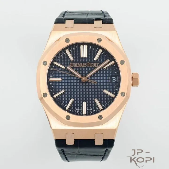 オーデマ・ピゲ ロイヤルオーク“50周年記念”41mm 15510OR|ナイトブルー文字盤 × ブルーレザーストラップ【IP工場製】 - 画像 (2)