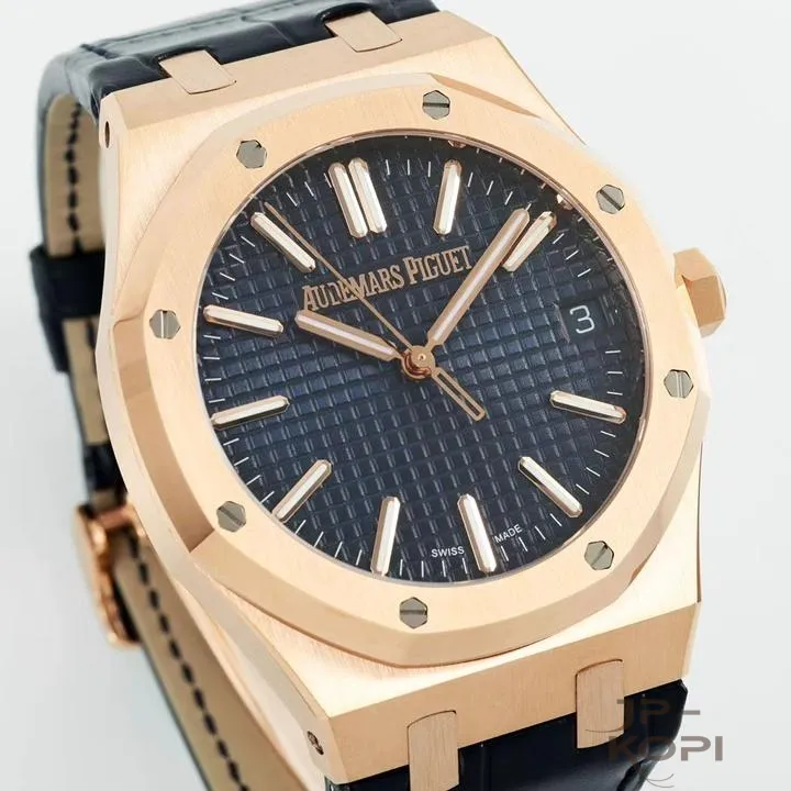 オーデマ・ピゲ ロイヤルオーク“50周年記念”41mm 15510OR|ナイトブルー文字盤 × ブルーレザーストラップ【IP工場製】 - 画像 (3)