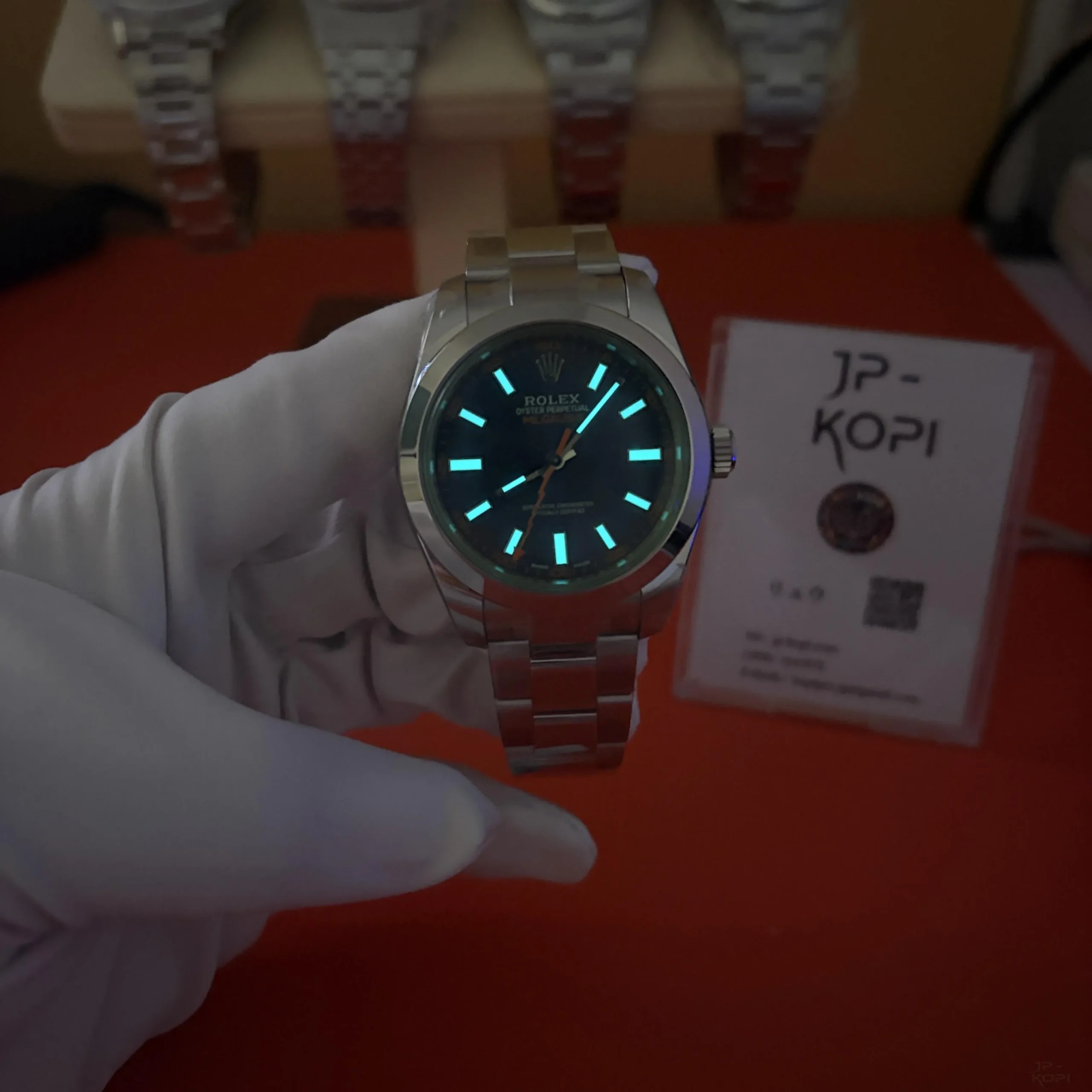 ロレックス ミルガウス 116400GV-0002|Zブルー ダイアル グリーンサファイヤガラス 丹東Cal.3131【VS工場製】 - 画像 (14)