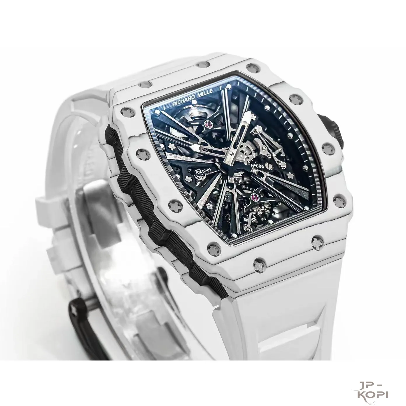 リシャール・ミル RM12-01 トゥールビヨン|ホワイトカーボンケース × ホワイトバンド【RM工場製】 - 画像 (4)