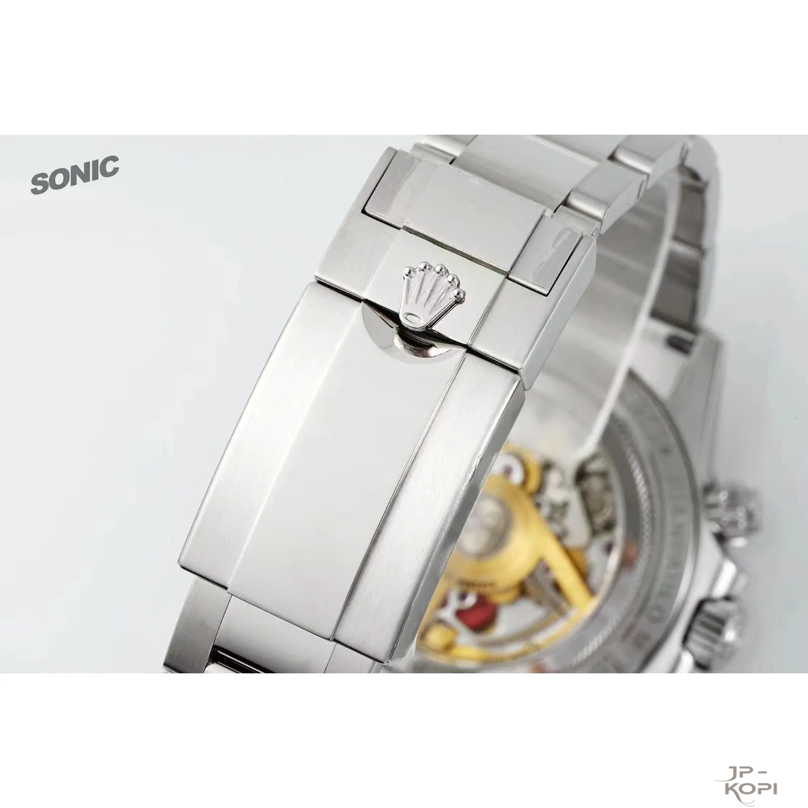 ロレックス × Artisans de Genève スケルトン|ホワイト×ブルーダイアル × ステンレスバンド【Sonic工場製】 - 画像 (5)