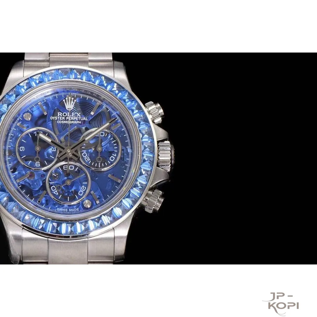 ロレックス × Artisans de Genève スケルトン|ブルーダイアル × サファイアベゼル【Sonic工場製】 - 画像 (4)