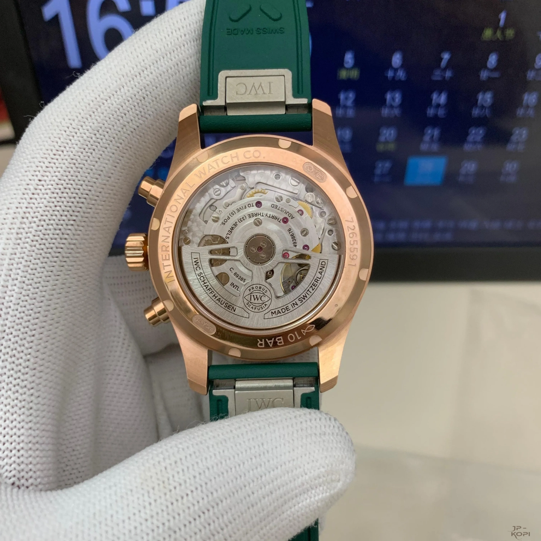 IWC パイロットウォッチ IW388110|グリーンダイアル × ローズゴールドケース × ラバーベルト【APS工場製】 - 画像 (8)