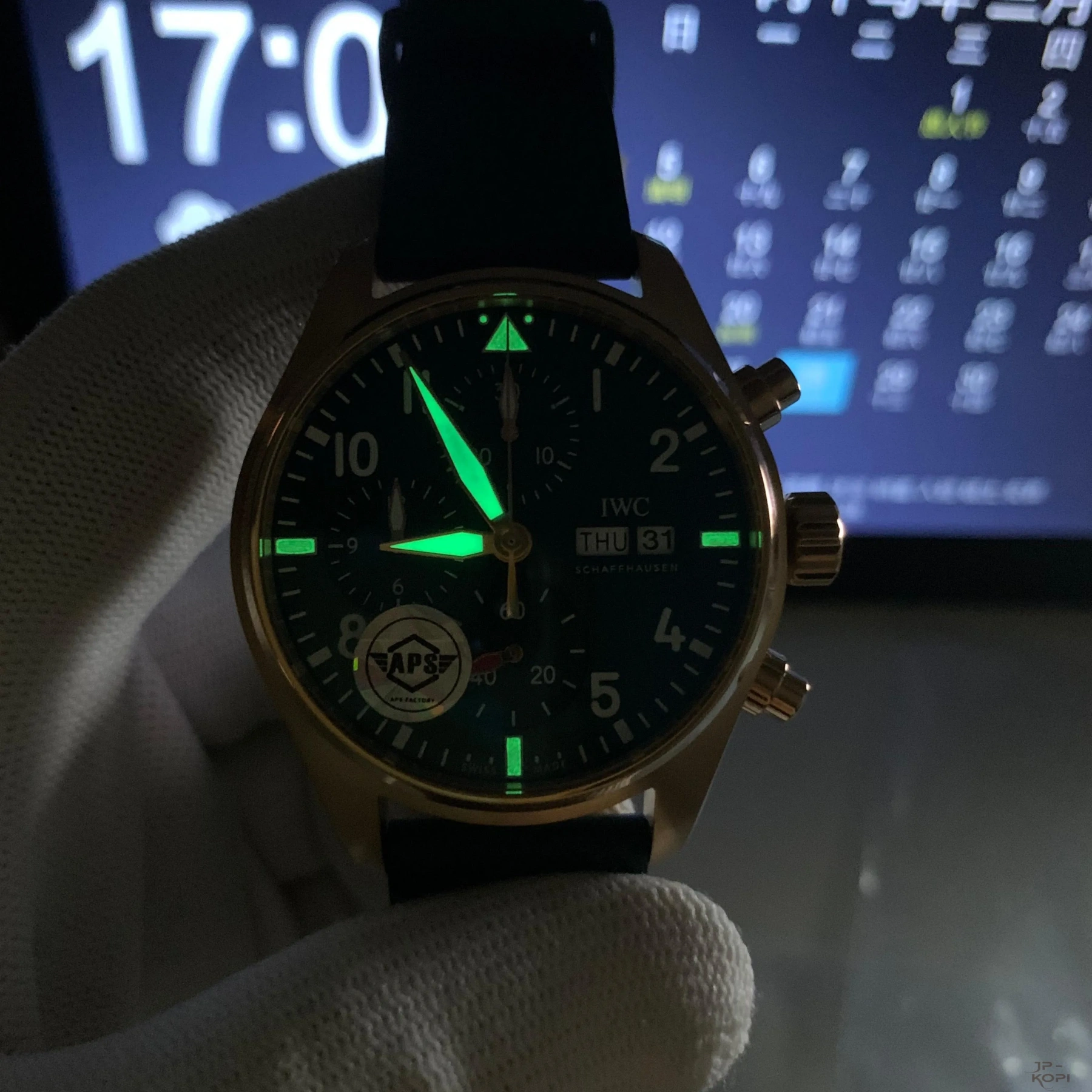 IWC パイロットウォッチ IW388110|グリーンダイアル × ローズゴールドケース × ラバーベルト【APS工場製】 - 画像 (14)