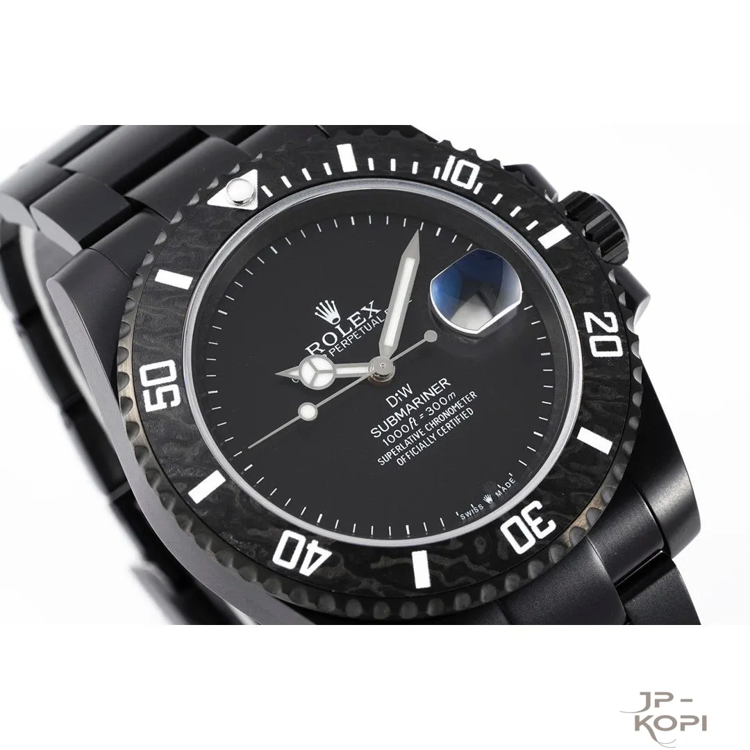 DiW × ロレックス サブマリーナー GHOST Stealth|DLCブラック × カーボンベゼル 40mm【DIW工場製】 - 画像 (4)