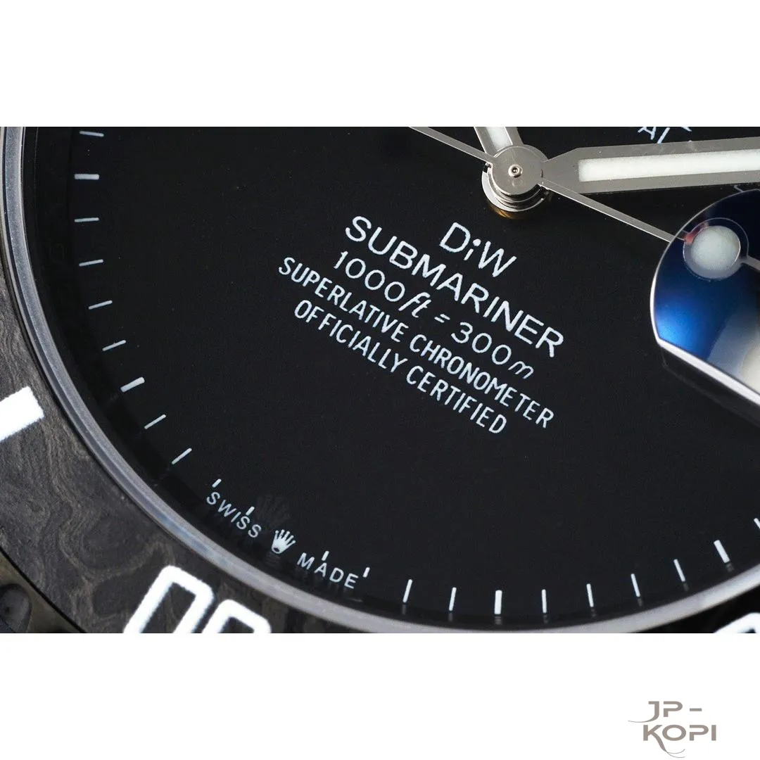 DiW × ロレックス サブマリーナー GHOST Stealth|DLCブラック × カーボンベゼル 40mm【DIW工場製】 - 画像 (6)