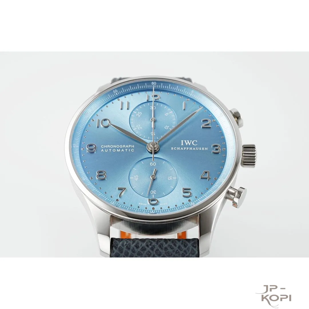 IWC ポルトギーゼ IW501708|ホライゾンブルー文字盤 シルバーインデックス×ライトブルーレザー 42.4mm【ZF工場製】 - 画像 (3)