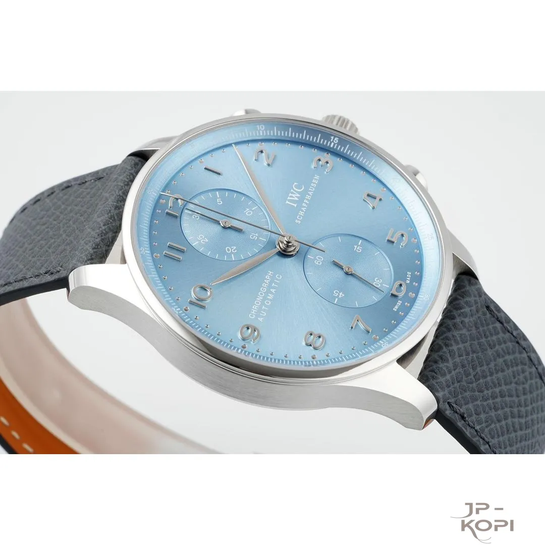IWC ポルトギーゼ IW501708|ホライゾンブルー文字盤 シルバーインデックス×ライトブルーレザー 42.4mm【ZF工場製】 - 画像 (7)