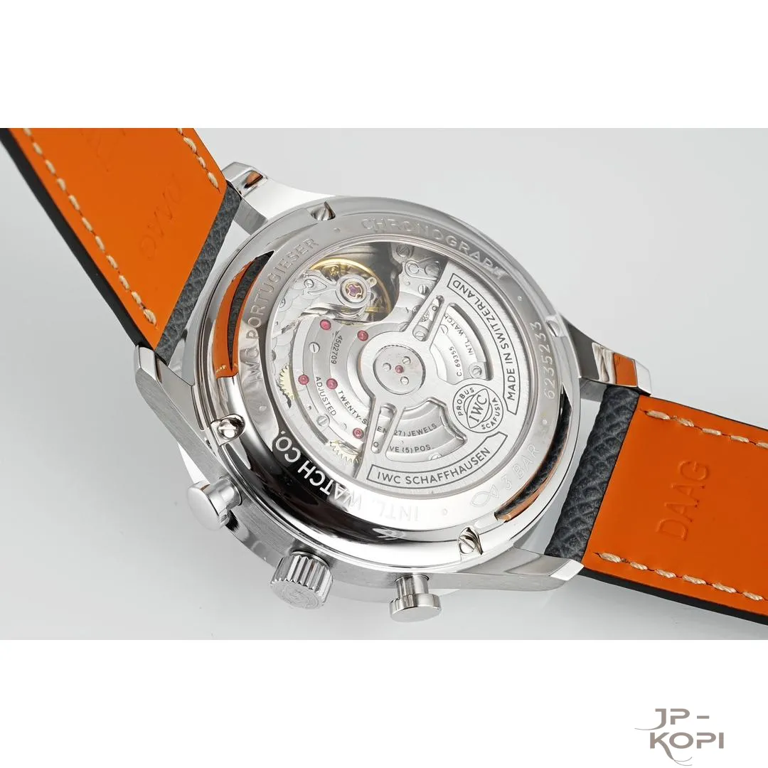 IWC ポルトギーゼ IW501708|ホライゾンブルー文字盤 シルバーインデックス×ライトブルーレザー 42.4mm【ZF工場製】 - 画像 (10)