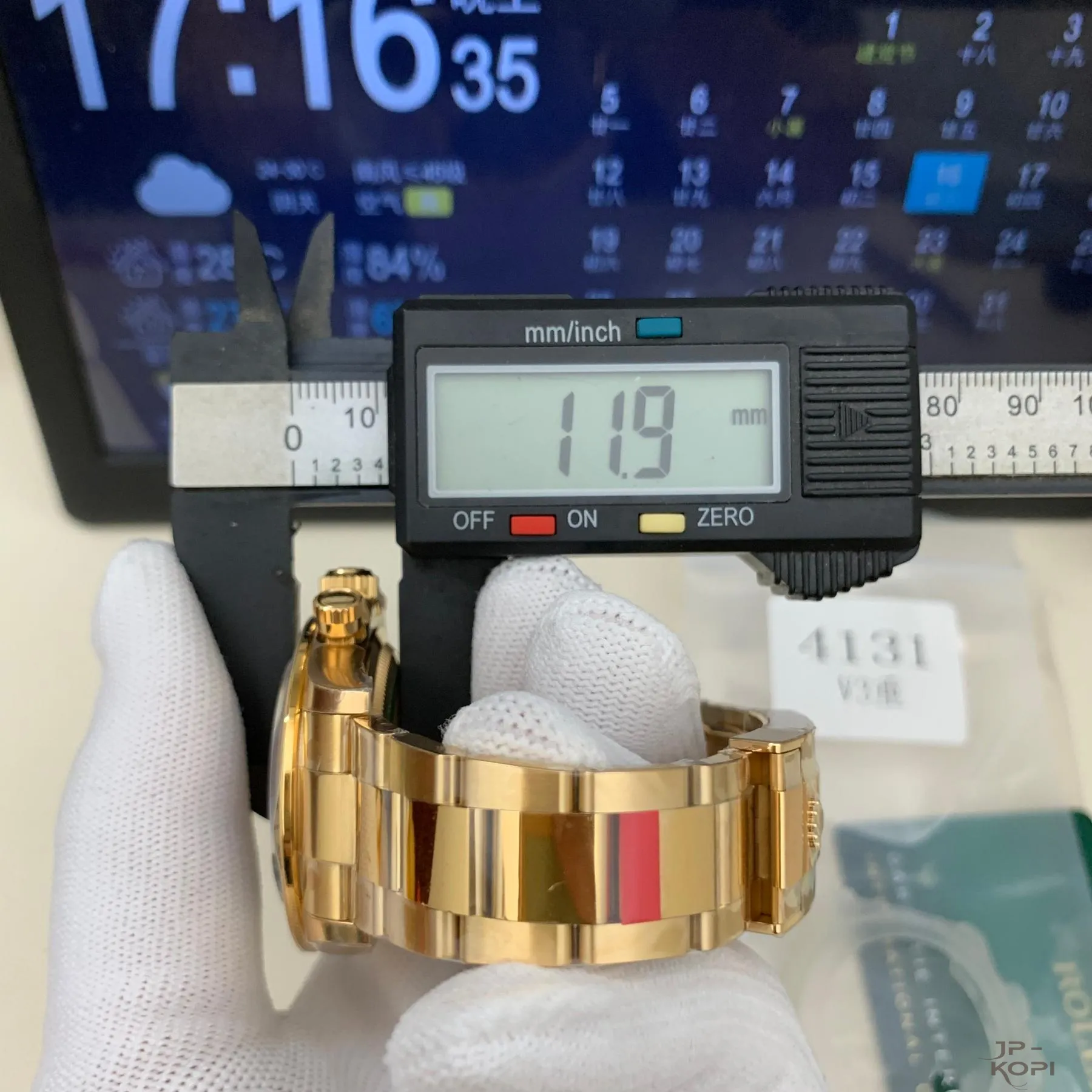 ロレックス デイトナ 126508 | グリーン&シャンパンゴールド×丹東Cal.4131フリースプラングバランス式×加重版【VS工場製】 - 画像 (4)